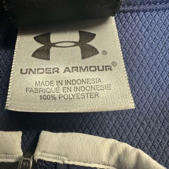 Under Armour quarter zip mens XL navy blue jacket pullover athletic gorpcore ath - Picture 8 of 9